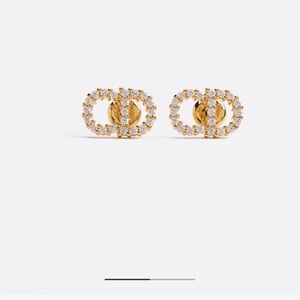 Dior Gold and Silver Crystal Earrings